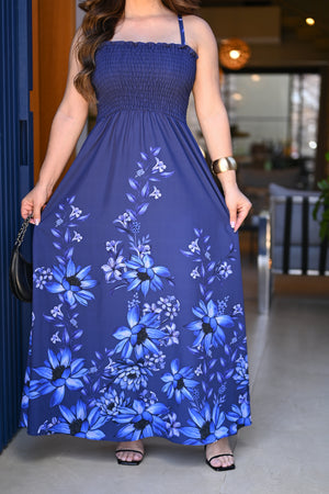 Vestido longo lastex - B378