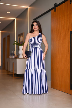 Vestido longo nula manga - B579
