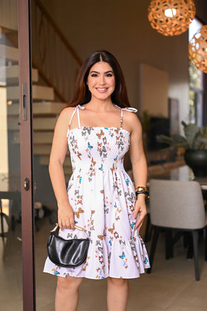 Vestido curto lastex - B582