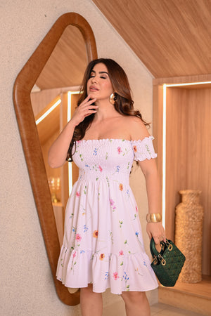 Vestido curto lastex - B563