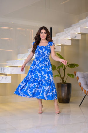 Vestido midi lastex - B541