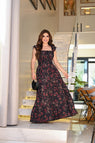 Vestido longo lastex - B513